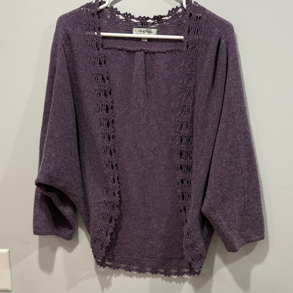 Beth Bowley Deep Purple Women's Poncho cashmere